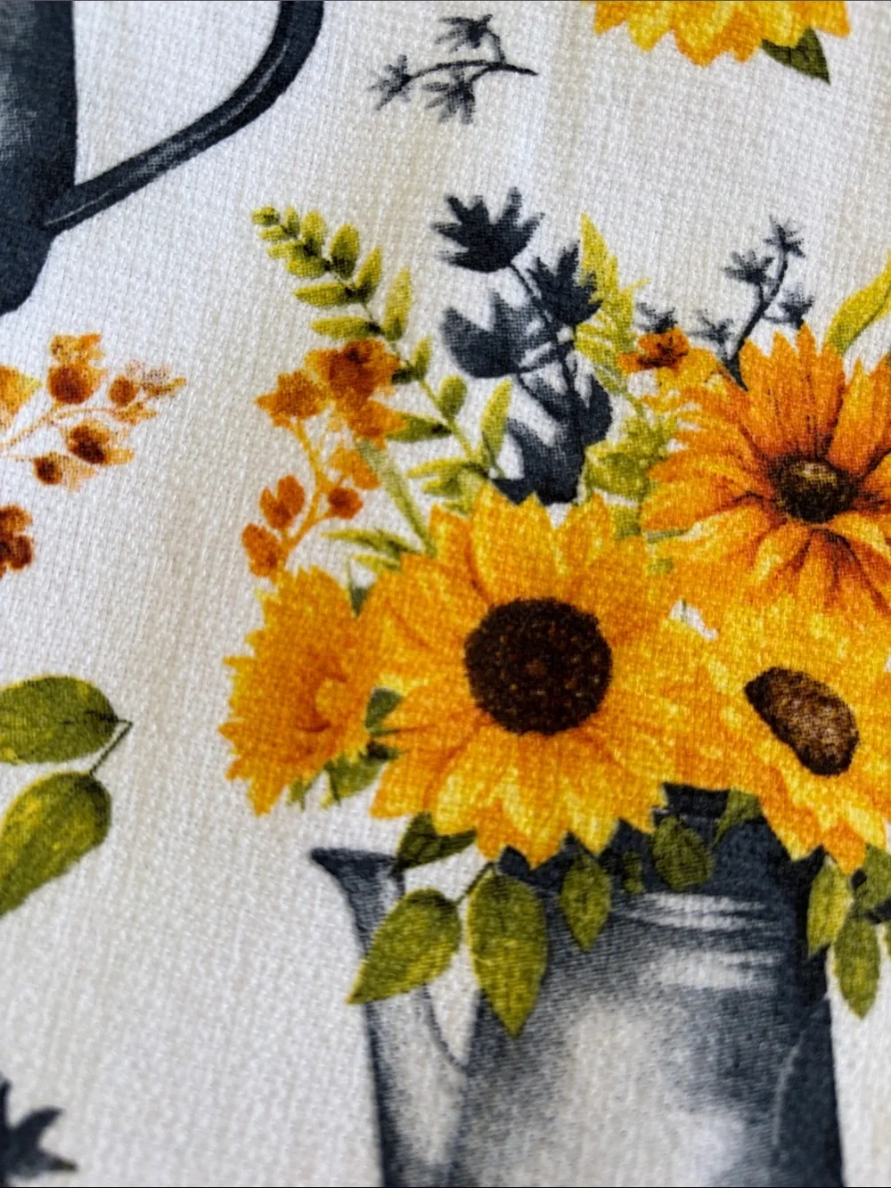 Harvest Sunflower Bouquet Kitchen Towels Set of 2 NWT Cotton 18x28”